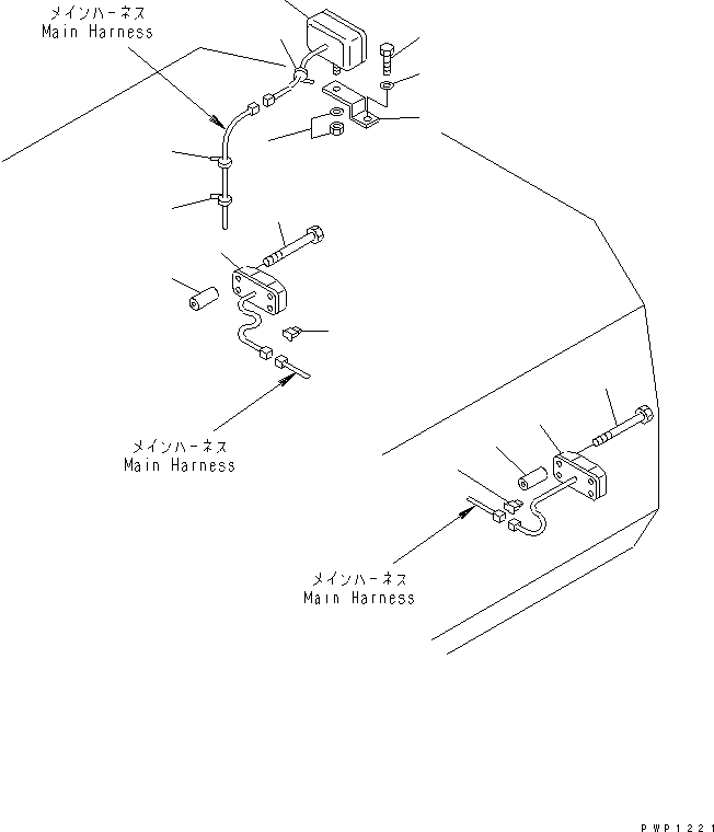 Excavators Komatsu / PW170ES-6K S/N K30001-UP(pw170e0u) / WIRING (REAR WORK LAMP AND TAIL LAMP) (ITALIAN SPEC.)(120110 : E0200-05A5)