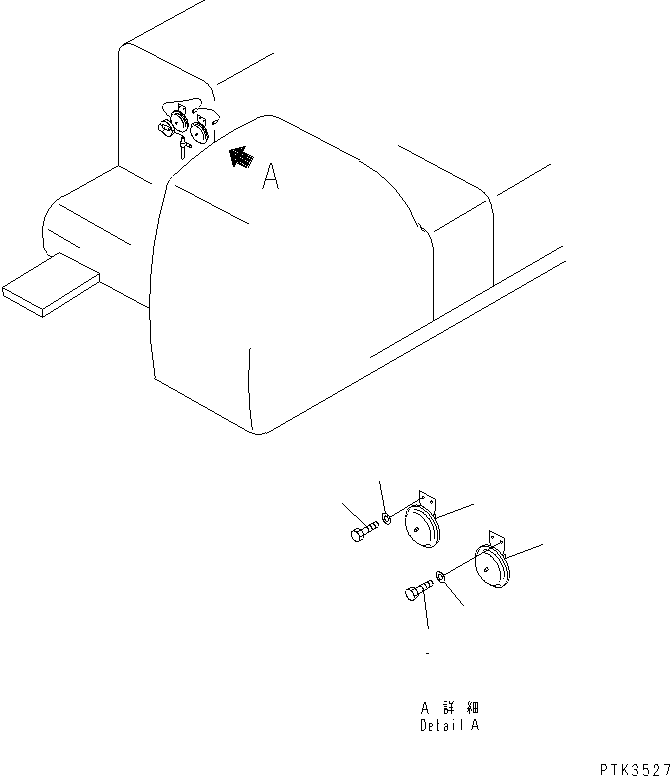Excavators Komatsu / PW170ES-6K S/N K30001-UP(pw170e0u) / WIRING (HORN)(120130 : E0200-07A0)