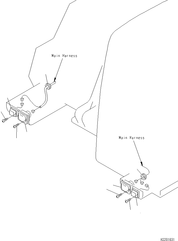 Excavators Komatsu / PW170ES-6K S/N K30001-UP(pw170e0u) / ELECTRICAL PARTS (FRONT LIGHT AND INDICATOR) (NON-UK SPEC)(120165 : E0301-01A5)
