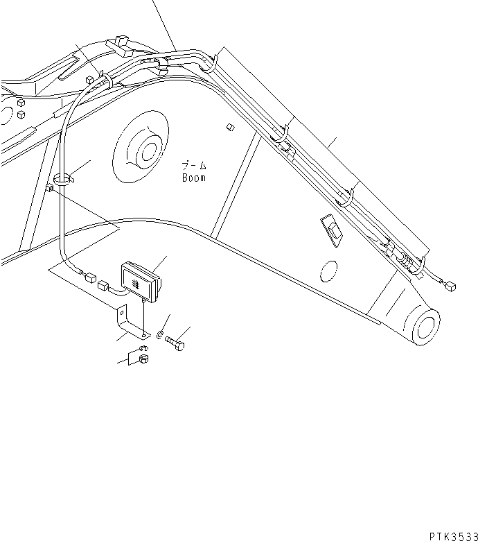 Excavators Komatsu / PW170ES-6K S/N K30001-UP(pw170e0u) / WORK LAMP (BOOM) (FOR 1-PIECE BOOM)(120190 : E0310-01A0)