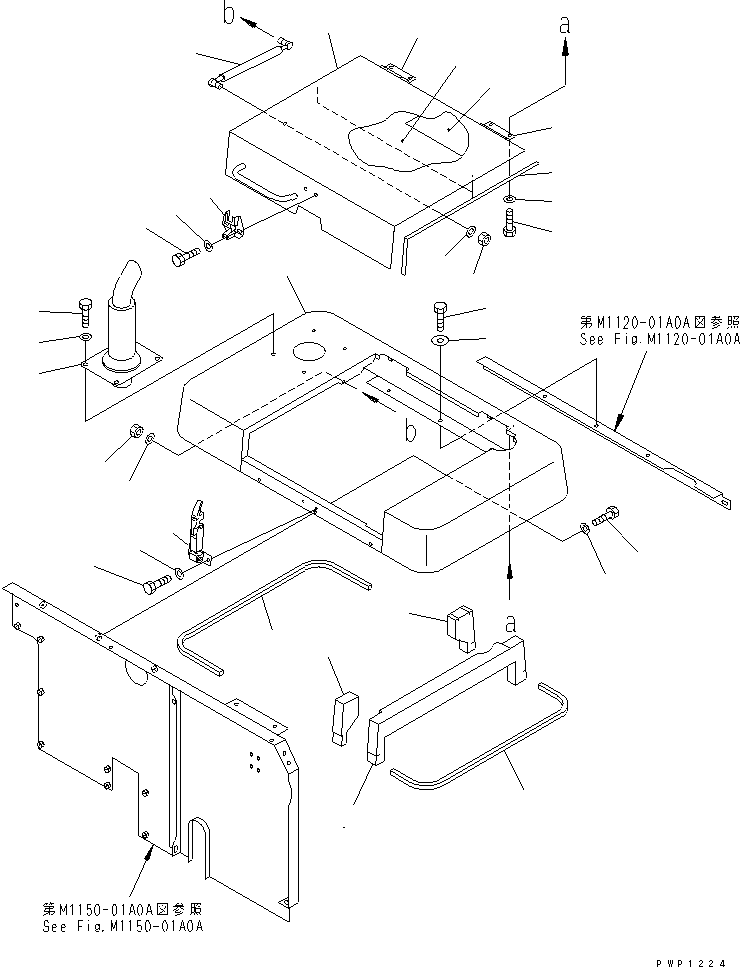 Excavators Komatsu / PW170ES-6K S/N K30001-UP(pw170e0u) / HOOD(#.-K35000)(270030 : M1110-01A0B)