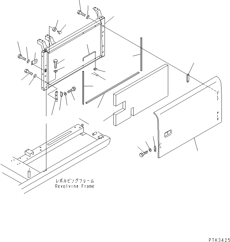 Excavators Komatsu / PW170ES-6K S/N K30001-UP(pw170e0u) / LEFT SIDE DOOR (MACHINE CAB)(#K30001-K30285)(270080 : M1130-01A0)