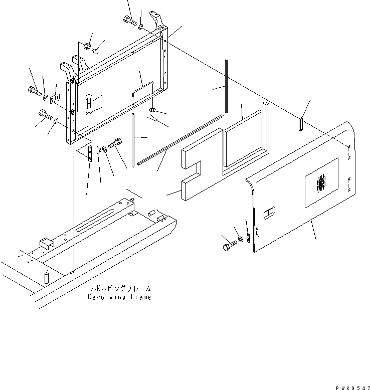 Excavators Komatsu / PW170ES-6K S/N K30001-UP(pw170e0u) / LEFT SIDE DOOR (MACHINE CAB)(#K30286-K31999)(270090 : M1130-01A0A)