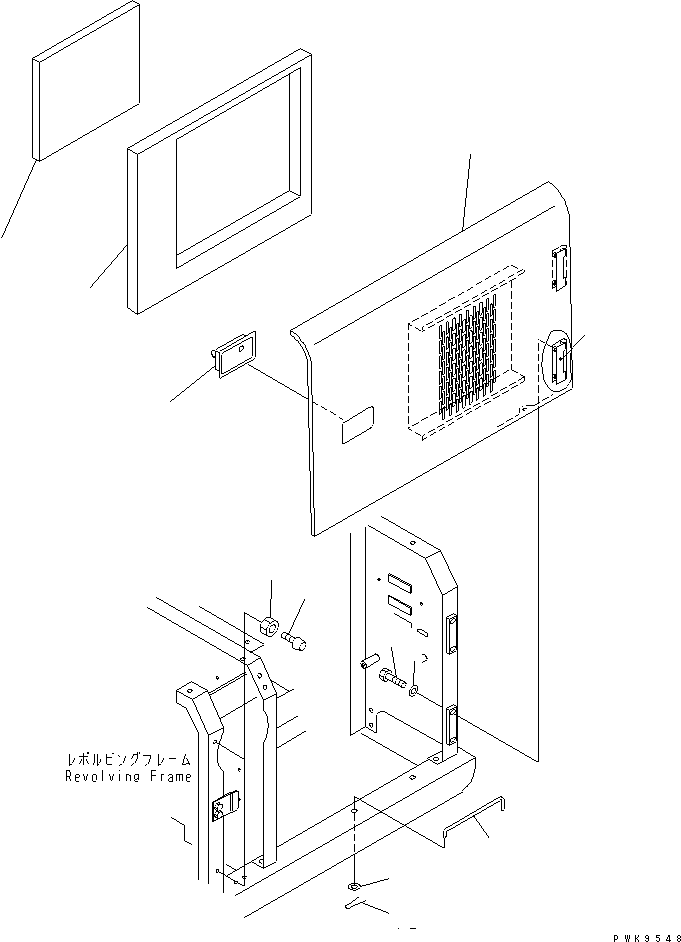 Excavators Komatsu / PW170ES-6K S/N K30001-UP(pw170e0u) / LEFT SIDE DOOR (MACHINE CAB)(#K32001-K35000)(270100 : M1130-01A0B)