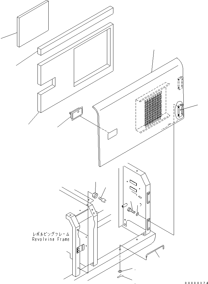 Excavators Komatsu / PW170ES-6K S/N K30001-UP(pw170e0u) / LEFT SIDE DOOR (MACHINE CAB)(#K35001-)(270110 : M1130-01A0C)