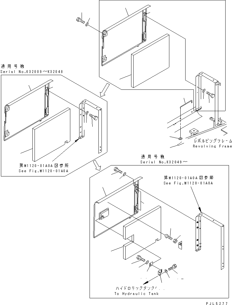 Excavators Komatsu / PW170ES-6K S/N K30001-UP(pw170e0u) / RIGHT SIDE DOOR (MACHINE CAB)(#K32001-K35000)(270130 : M1140-01A0A)