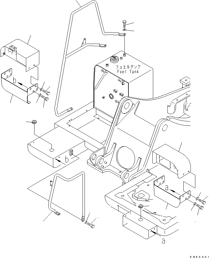 Excavators Komatsu / PW170ES-6K S/N K30001-UP(pw170e0u) / HAND RALL (ITALIAN SPEC.) (WITH FRONT OUTRIGGER)(#K34001-)(270290 : M1310-01A1A)