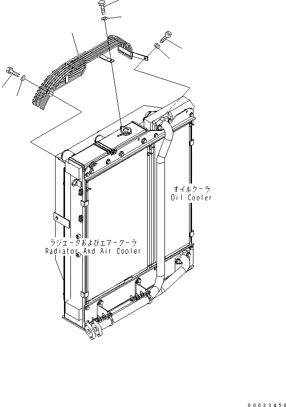 Komatsu parts book diagram for PW180-7K S/N K40001-UP: FAN GUARD