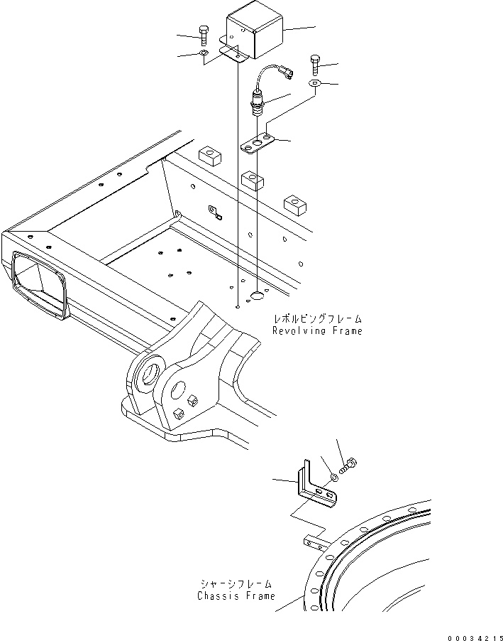 Komatsu parts book diagram for PW180-7K S/N K40001-UP: SWING POSITION SENSOR