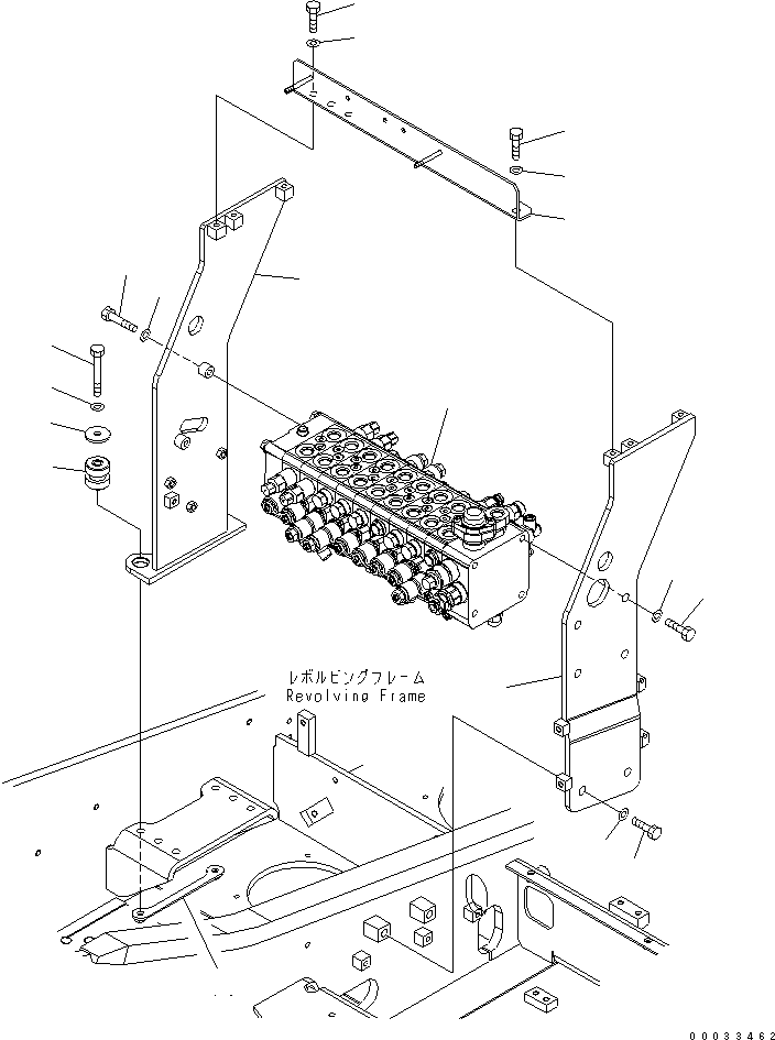 Komatsu parts book diagram for PW180-7K S/N K40001-UP: MAIN VALVE AND MOUNTING PARTS