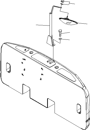 Komatsu parts book diagram for PW180-7K S/N K40001-UP: REAR UNDER VIEW MIRROR