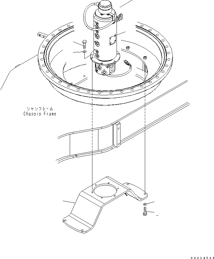 Komatsu parts book diagram for PW180-7K S/N K40001-UP: SWIVEL JOINT AND MOUNTING PARTS