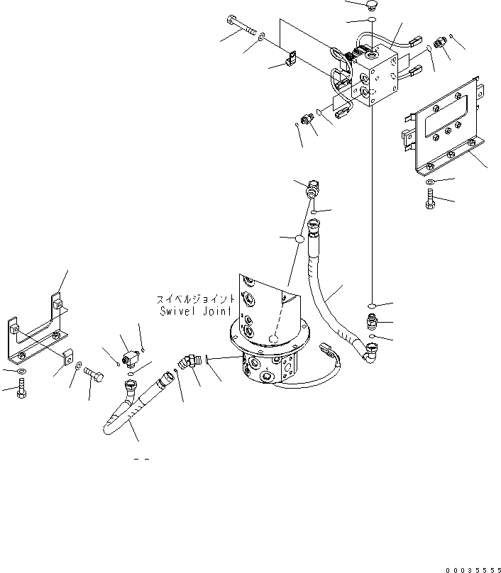 Komatsu parts book diagram for PW180-7K S/N K40001-UP: SWIVEL JOINT (OROR SOLENOID LINE)