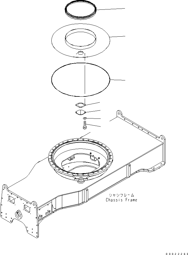 Komatsu parts book diagram for PW180-7K S/N K40001-UP: GREASE BATH COVER