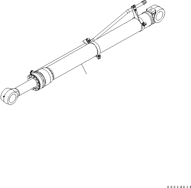 Komatsu parts book diagram for PW180-7K S/N K40001-UP: ARM CYLINDER (SAFETY VALVE LESS)