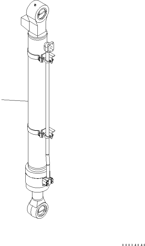 Komatsu parts book diagram for PW180-7K S/N K40001-UP: BUCKET CYLINDER
