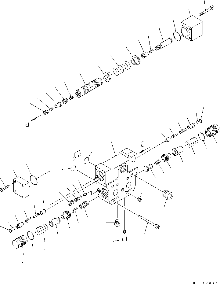 Komatsu parts book diagram for PW180-7K S/N K40001-UP: TRAVEL MOTOR (5/5)