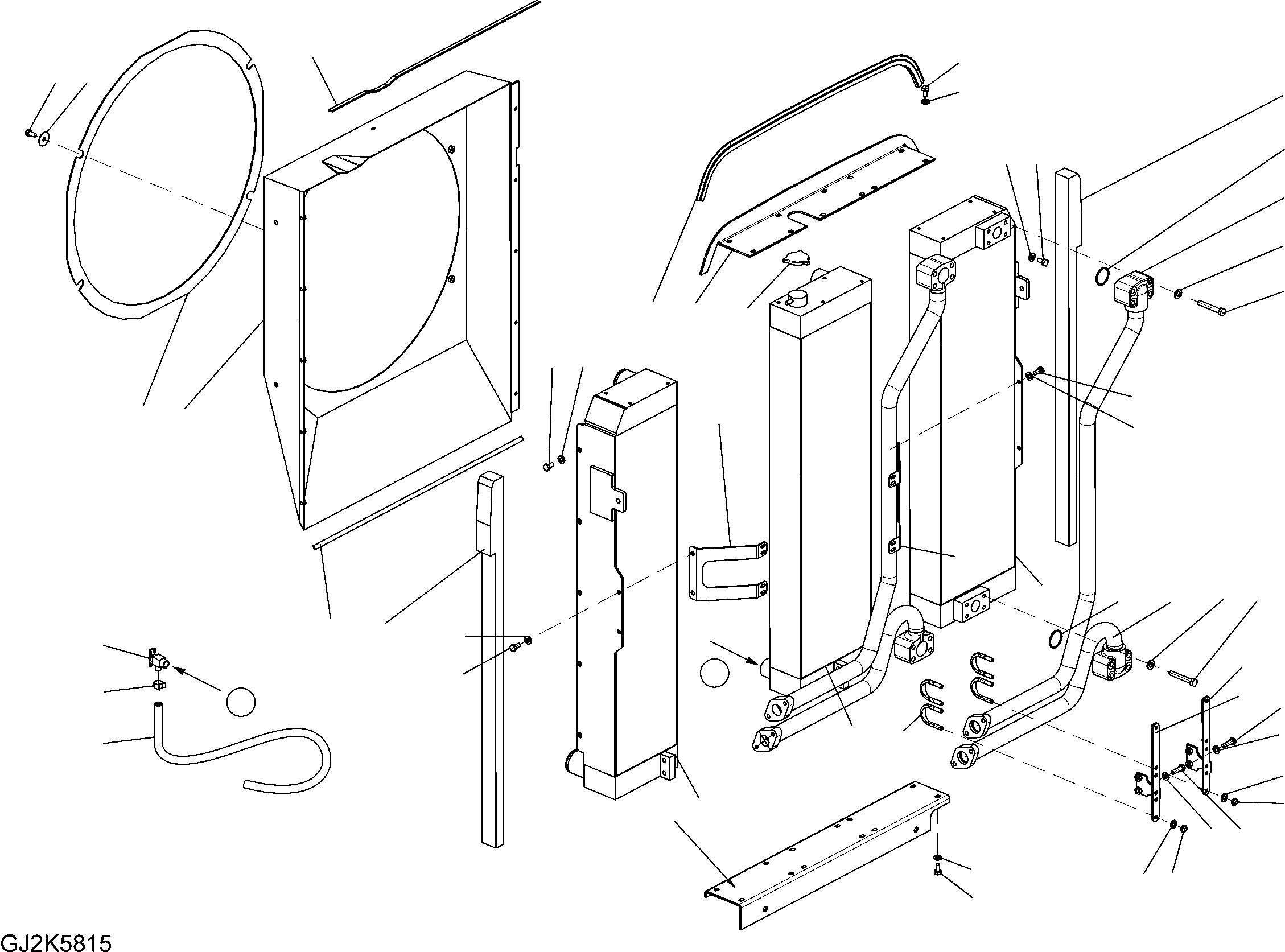 Excavators Komatsu / PW200-7E0 S/N H55051-UP(pw2007e0) / COOLING (OIL COOLER, RADIATOR AND CHARGE OIL COOLER)(C0-2 : C0100-01A0)