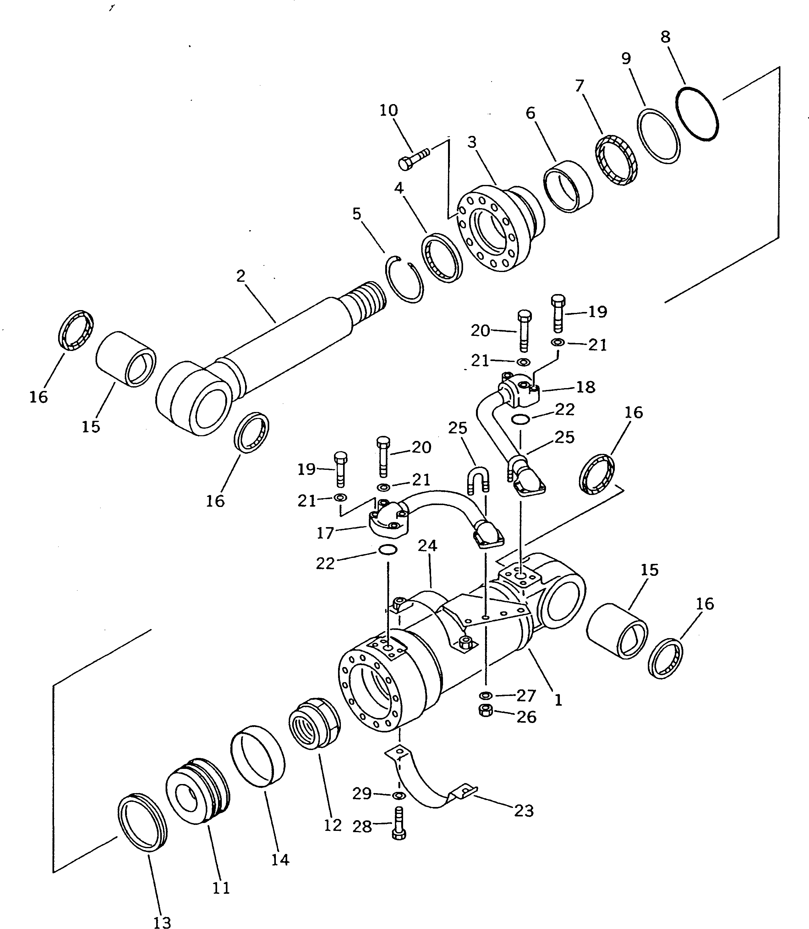 Excavators Komatsu / PW210-1 S/N 10001-UP(pw210-1c) / BLADE CYLINDER(480280 : Y1621-01A0)