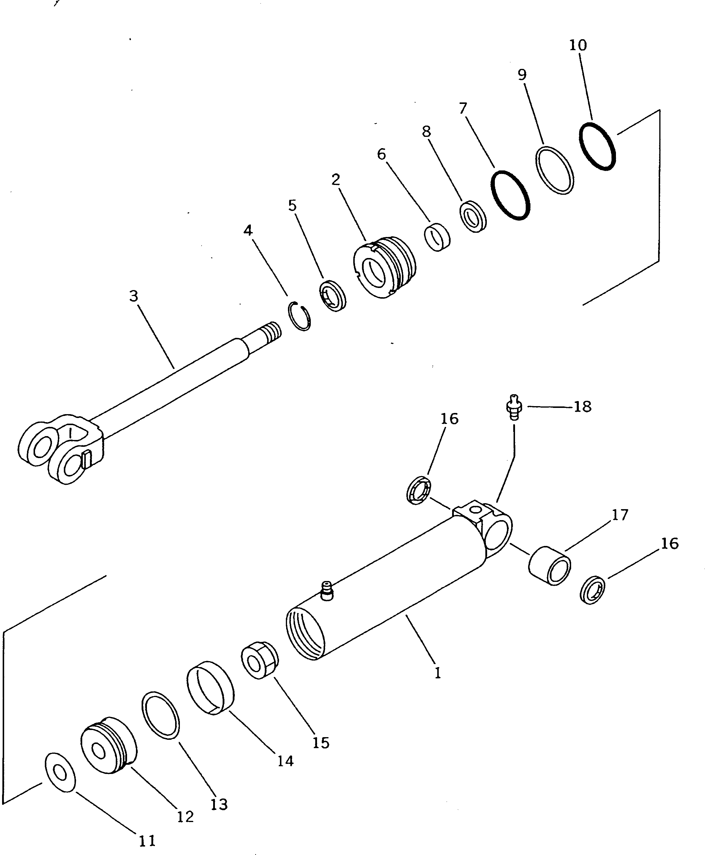 Excavators Komatsu / PW210-1 S/N 10001-UP(pw210-1c) / STEERING CYLINDER(480290 : Y1622-01A0)