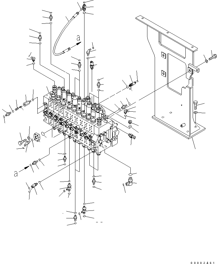 Excavators Komatsu / PW220-7K-KA S/N K40001-UP(pw220-0u) / MAIN VALVE AND MOUNTING PARTS (FOR 2-PIECE BOOM WITH 2 ATT.)(180020 : H0120-01A0)