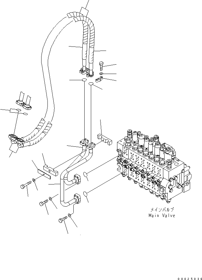 Excavators Komatsu / PW220-7K-KA S/N K40001-UP(pw220-0u) / ATTACHMENT LINE (CLAMSHELL) (REVOLVING FRAME SIDE) (FOR 1-PIECE BOOM)(180240 : H1270-01A2)