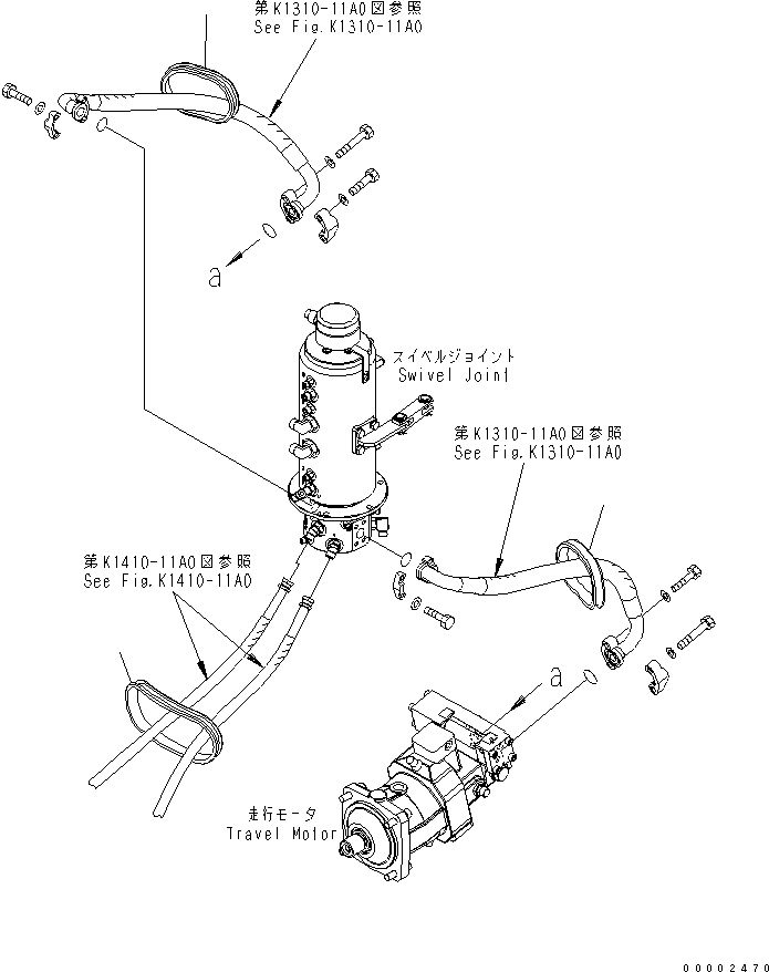 Excavators Komatsu / PW220-7K-KA S/N K40001-UP(pw220-0u) / LOWER PIPING GROMMET(180290 : H1310-12A0)