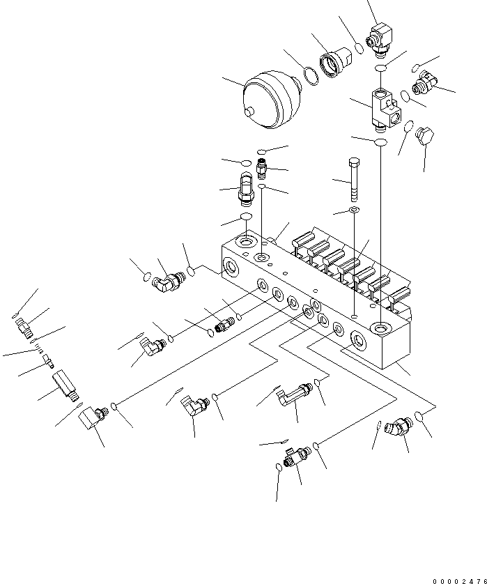 Excavators Komatsu / PW220-7K-KA S/N K40001-UP(pw220-0u) / SOLENOID VALVE AND ACCUMULATOR(#K40001-K40061)(180360 : H1820-01A0)