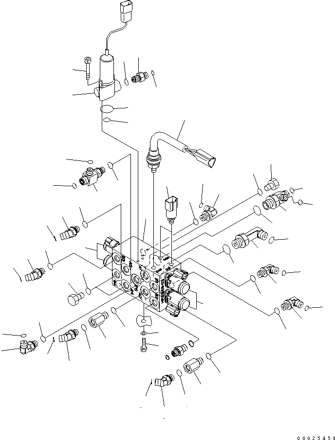 Excavators Komatsu / PW220-7K-KA S/N K40001-UP(pw220-0u) / PPC VALVE BLOCK AND CONNECTING PARTS (KA SPEC.)(#..-)(180375 : H1833-01A1A)