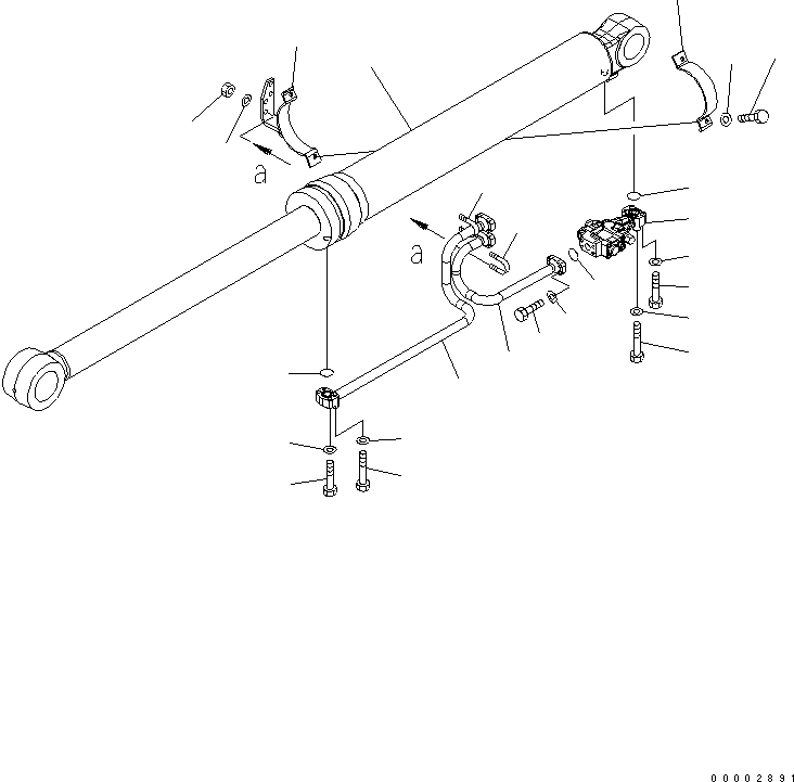 Excavators Komatsu / PW220-7K-KA S/N K40001-UP(pw220-0u) / BOOM LIFT CYLINDER (WITH SAFETY VALVE) (FOR 2-PIECE BOOM)(390250 : T1120-01A0)