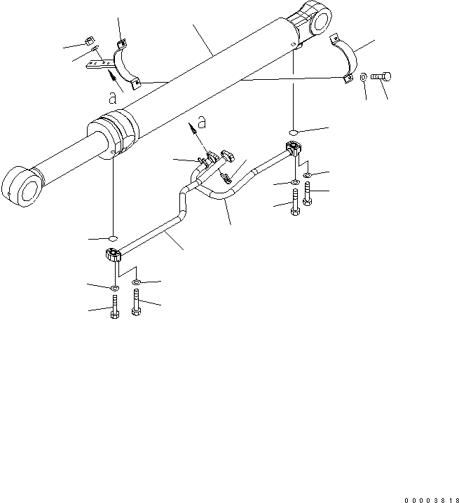Excavators Komatsu / PW220-7K-KA S/N K40001-UP(pw220-0u) / BOOM CYLINDER (SAFETY VALVE LESS) (FOR 1-PIECE BOOM)(390270 : T1120-01A3)