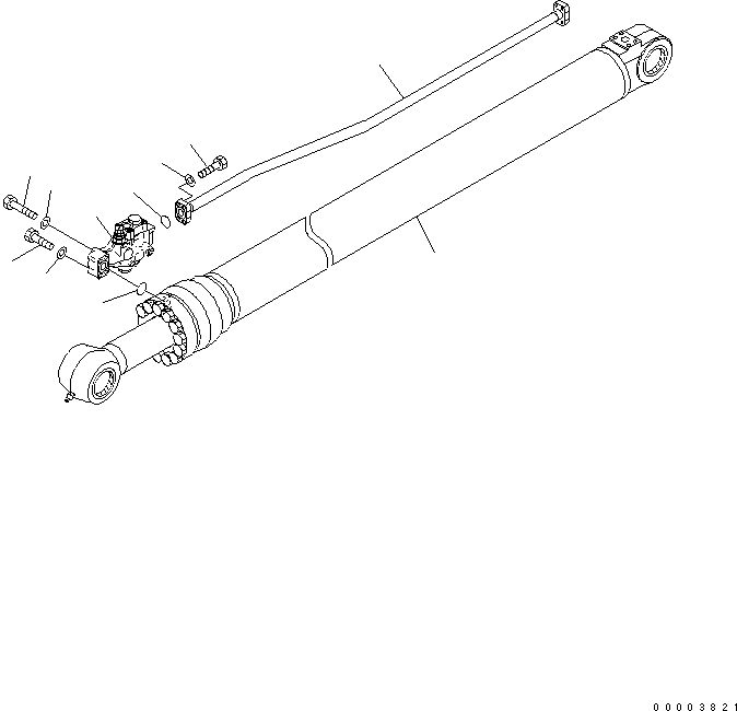 Excavators Komatsu / PW220-7K-KA S/N K40001-UP(pw220-0u) / ARM CYLINDER (WITH SAFETY VALVE)(390300 : T1140-01A1)