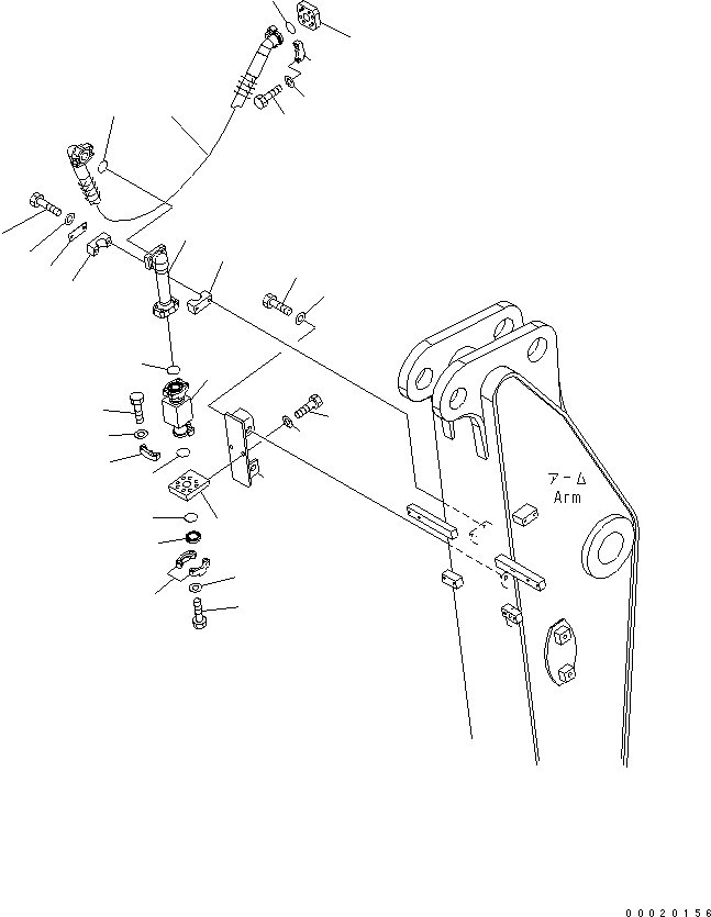 Excavators Komatsu / PW220-7K-KA S/N K40001-UP(pw220-0u) / ARM (1.8M) (BREAKER LINES)(#K40001-K40061)(390390 : T1200-05A0)
