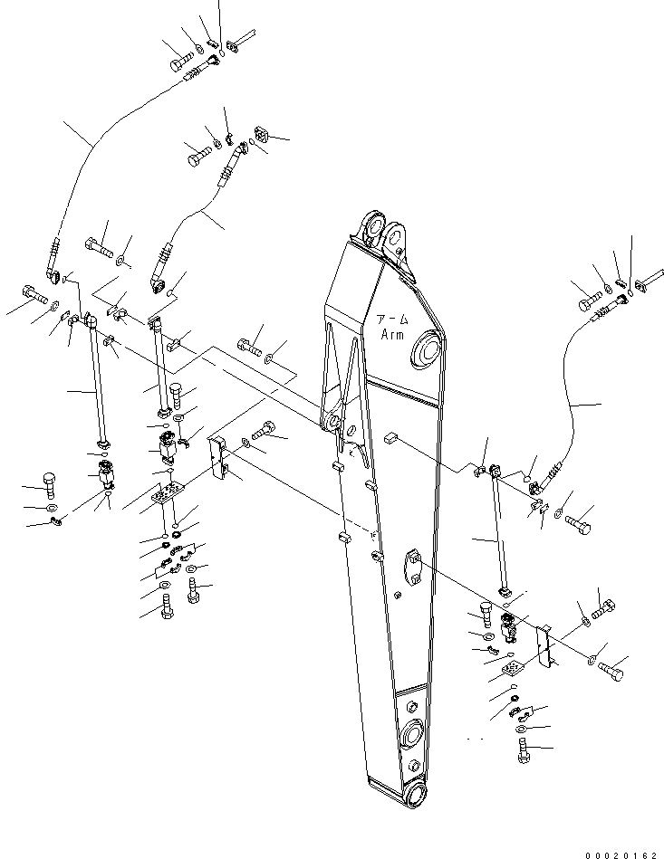 Excavators Komatsu / PW220-7K-KA S/N K40001-UP(pw220-0u) / ARM (2.9M) (2 ATTACHIMENT LINES)(#K40001-K40061)(390450 : T1200-06A2)