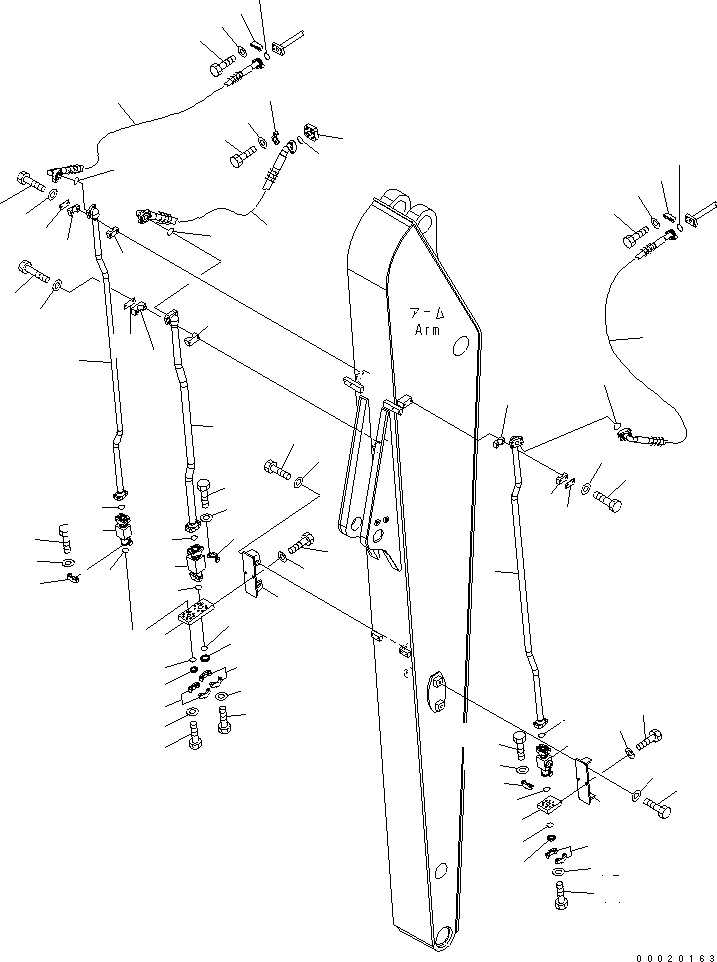 Excavators Komatsu / PW220-7K-KA S/N K40001-UP(pw220-0u) / ARM (3.5M) (2 ATTACHMENT LINES)(#K40001-K40061)(390460 : T1200-06A3)
