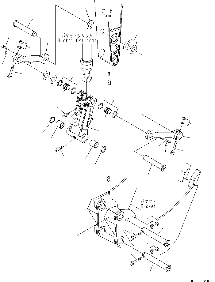 Excavators Komatsu / PW220-7K-KA S/N K40001-UP(pw220-0u) / BUCKET LINK(390480 : T1230-01A0)