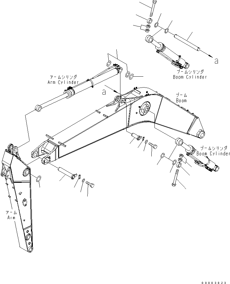 Excavators Komatsu / PW220-7K-KA S/N K40001-UP(pw220-0u) / BOOM PIN (FOR 1-PIECE BOOM)(390520 : T2110-01A1)