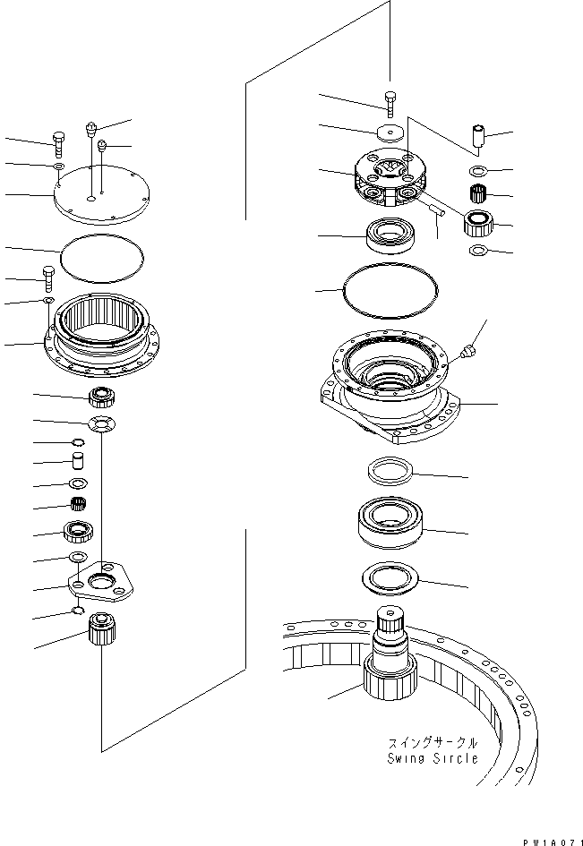 Excavators Komatsu / PW220-7K-KA S/N K40001-UP(pw220-0u) / SWING MACHINERY (SUPPLY ONLY)(540010 : Y0260-01A0)