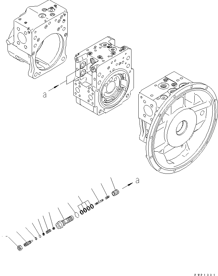 Excavators Komatsu / PW220-7K-KA S/N K40001-UP(pw220-0u) / MAIN PUMP (10/11)(540150 : Y1600-10A0)
