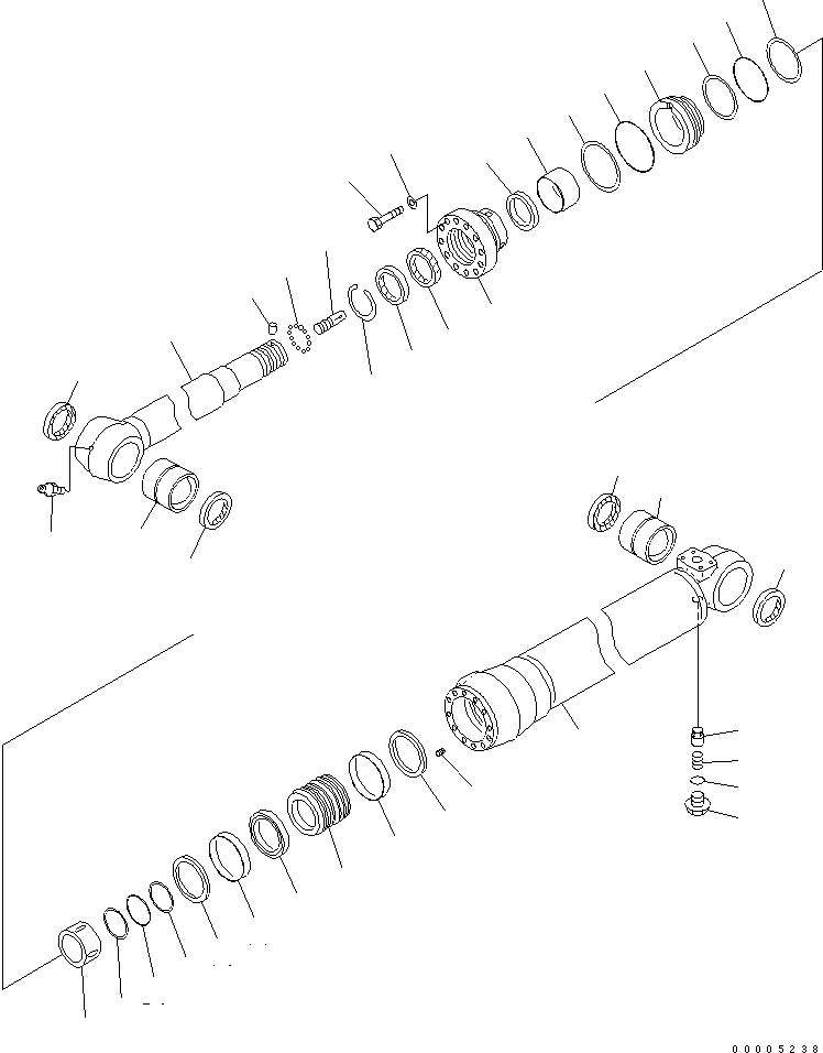 Excavators Komatsu / PW220-7K-KA S/N K40001-UP(pw220-0u) / ARM CYLINDER (WITH SAFETY VALVE)(540180 : Y1620-11A1)