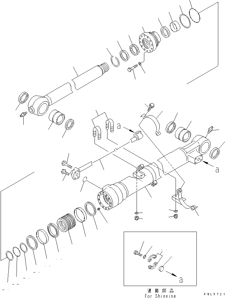 Excavators Komatsu / PW220-7K-KA S/N K40001-UP(pw220-0u) / BUCKET CYLINDER(540190 : Y1620-41A0)