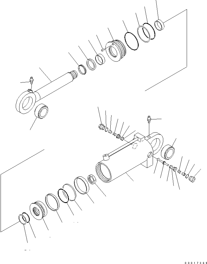 Excavators Komatsu / PW220-7K-KA S/N K40001-UP(pw220-0u) / BLADE CYLINDER(540200 : Y1621-01A0)