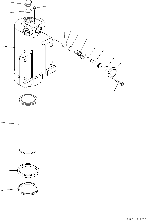 Excavators Komatsu / PW220-7K-KA S/N K40001-UP(pw220-0u) / SUSPENSION LOCK CYLINDER(540210 : Y1622-11A0)
