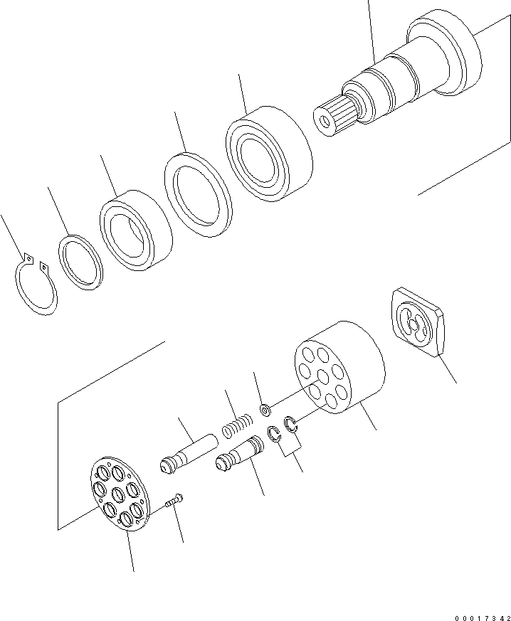 Excavators Komatsu / PW220-7K-KA S/N K40001-UP(pw220-0u) / TRAVEL MOTOR (2/5)(540280 : Y1641-02A0)