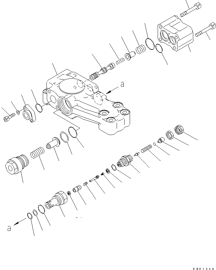 Excavators Komatsu / PW220-7K-KA S/N K40001-UP(pw220-0u) / BURST VALVE R.H. (FOR BOOM CYLINDER)(541170 : Y1679-12A0)