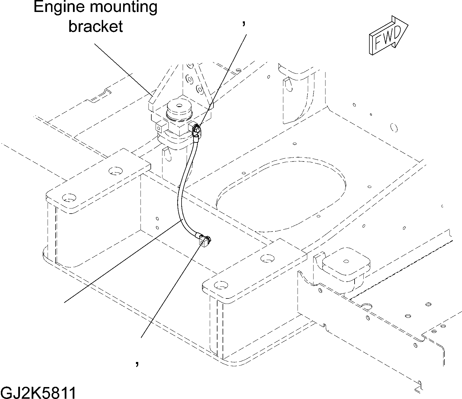 Komatsu parts book diagram for PW220-7E0 S/N H65051-UP: ENGINE WIRING