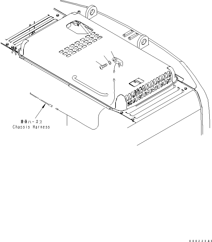 Komatsu parts book diagram for PW220-7E0 S/N H65051-UP: ENGINE ROOM LAMP