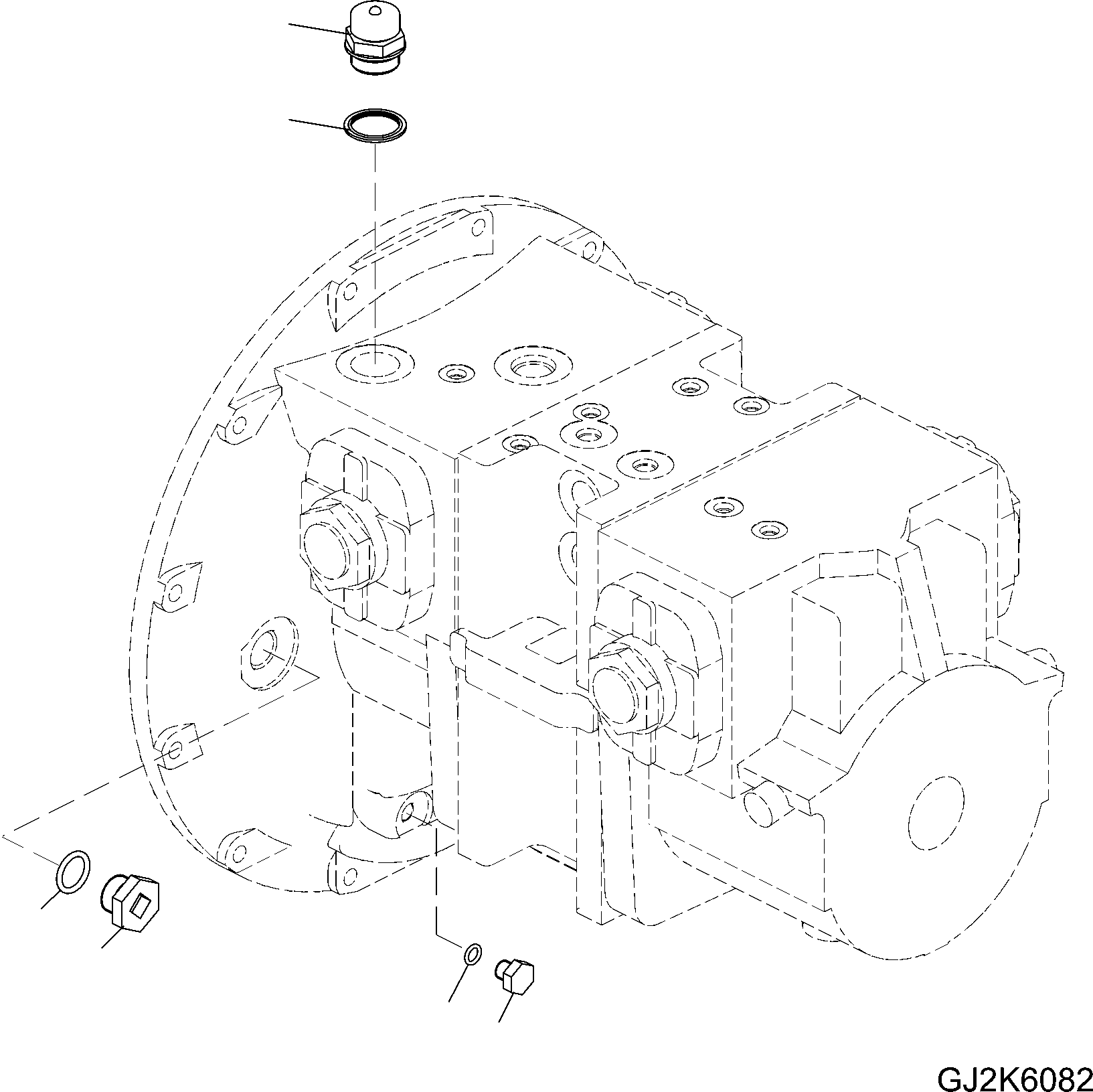 Komatsu parts book diagram for PW220-7E0 S/N H65051-UP: MAIN PUMP FILLER