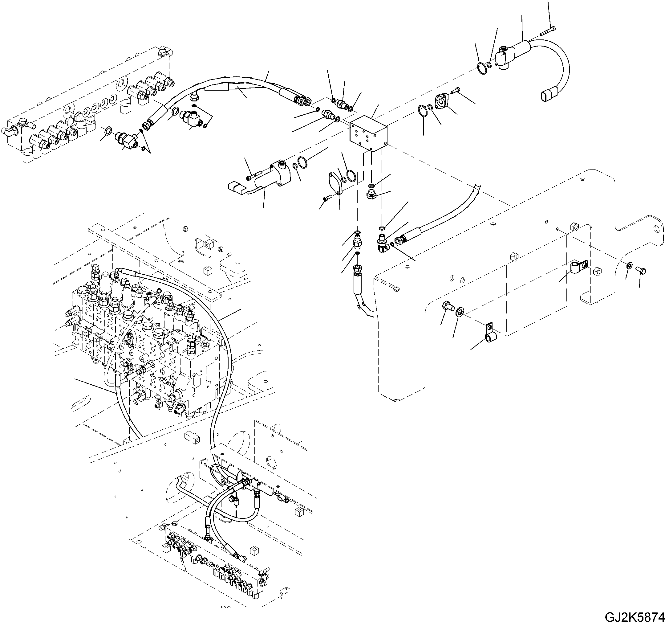 Komatsu parts book diagram for PW220-7E0 S/N H65051-UP: PROPORTIONAL CONTROL (ONE ATTACHMENT)