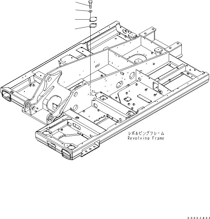 Komatsu parts book diagram for PW220-7E0 S/N H65051-UP: GREASE BATH COVER